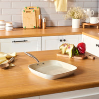 Karaca Swiss Crystal Almond Cream Grillpan 28cm