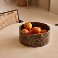 Marmer Fruitschaal Rond Ø24cm Bruin
