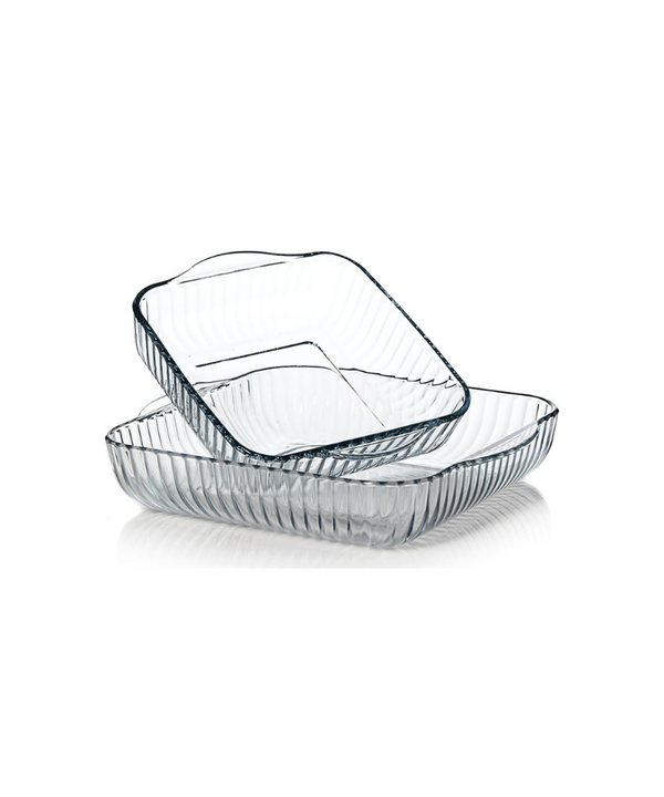 Pasabahce Borcam Ovenschaal Vierkant Set | 2 stuks | 1950 + 3200 cc