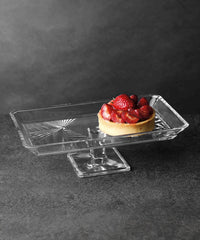 Pasabahce Madlen taartplateau op voet – 276×165 mm