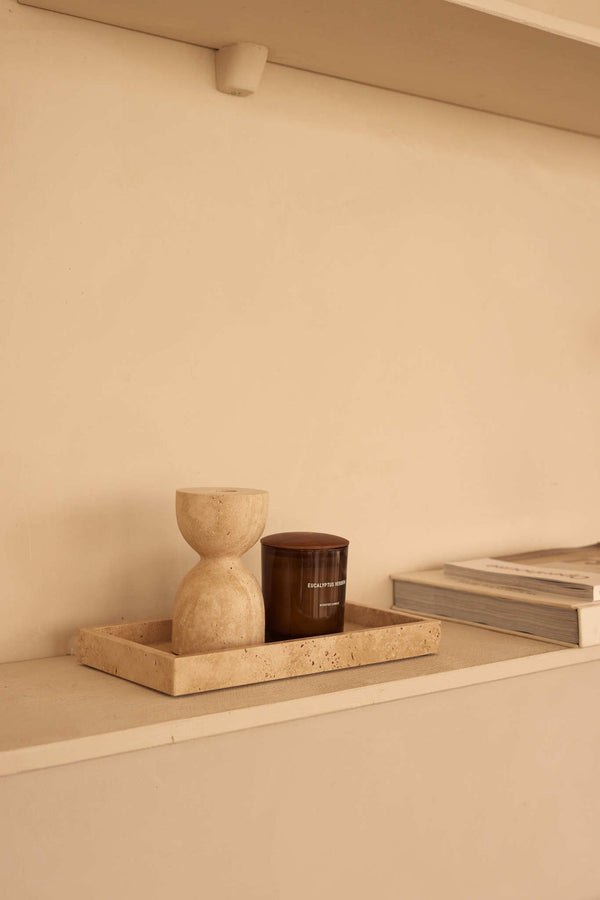 Travertine Dienblad met Rand | 15x30cm