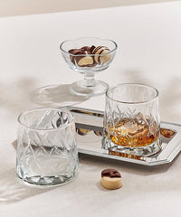Pasabahce Leafy whiskeyglazen | 4 stuks | 300 cc