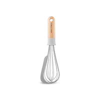 Karaca x Refika Gadgets Garde met Houten Steel en Siliconen Schraper, Grijs