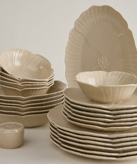 Bricard Florange Dinerset Taupe – 27-Delig Porseleinen Serviesset voor 6 Personen