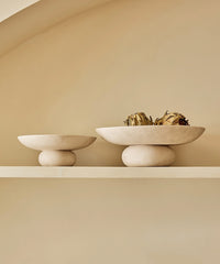 Terracotta Schaal op Voet | Decoratieve Serveerschaal
