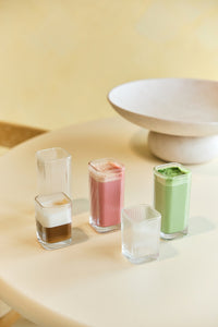 Ripple Kare glas Set van 6 | Geribbeld Glas
