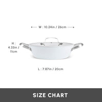 Karaca Swiss Crystal Almond Cream Lage Pan 26cm