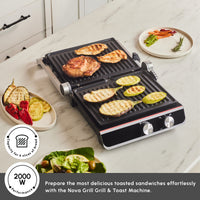 Karaca Nova Grill 6-Slice Contactgrill & Sandwichtoaster 2000W | Inox