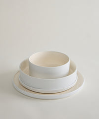 Noa Beige White Serviesset 24-delig – Steengoed Dinerset voor 6 Personen
