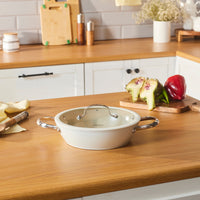 Karaca Swiss Crystal Almond Cream Lage Pan 26cm