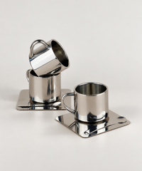 RVS Koffiekopje met Schotel en Lepel | 170ml