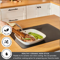 Karaca Swiss Crystal Almond Cream Grillpan 28cm