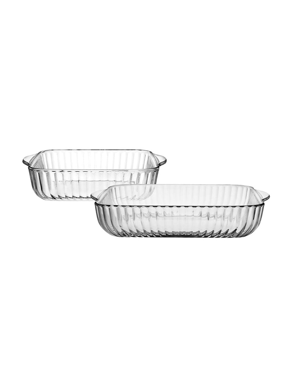 Pasabahce Borcam Ovenschaal Vierkant Set | 2 stuks | 1950 + 3200 cc