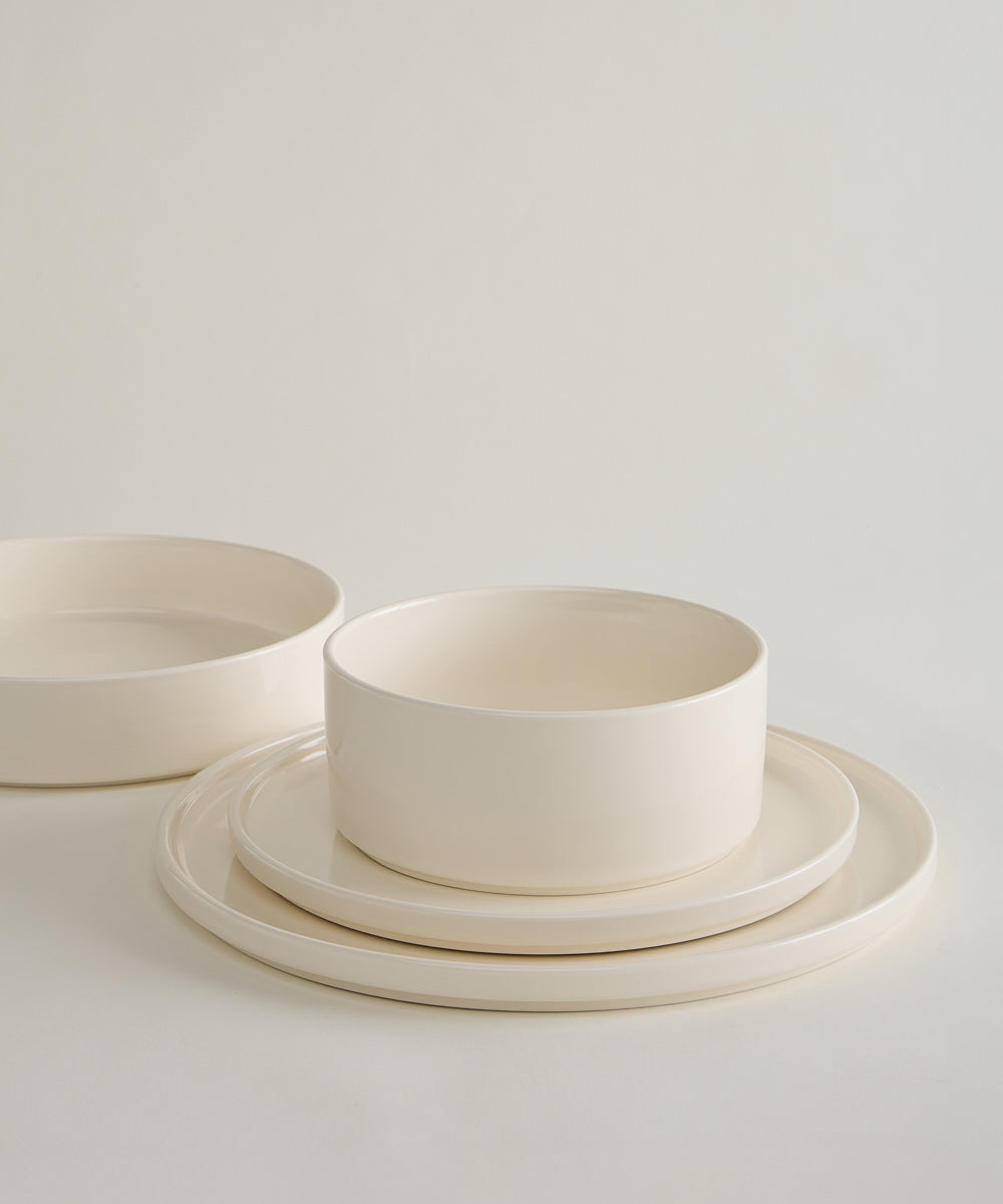 Noa Serviesset 24-delig – Beige Steengoed Dinerset voor 6 Personen