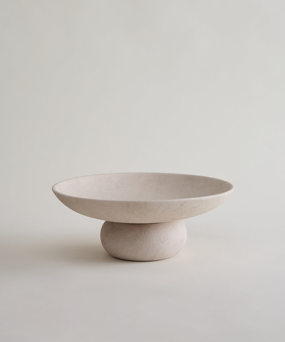 Terracotta Schaal op Voet 30 cm | Decoratieve Serveerschaal
