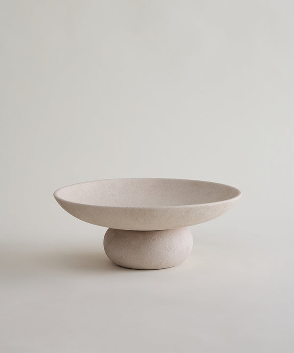 Terracotta Schaal op Voet 30 cm | Decoratieve Serveerschaal
