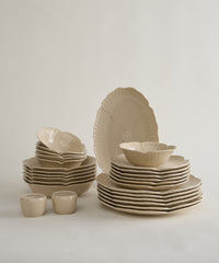 Bricard Florange Dinerset Taupe – 27-Delig Porseleinen Serviesset voor 6 Personen