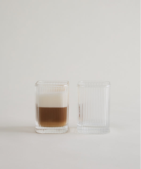 Ripple Kare Drinkglas 200 ml | Set van 6 | Geribbeld Glas