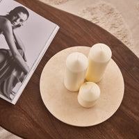 Travertine Dienblad Rond Ø30cm