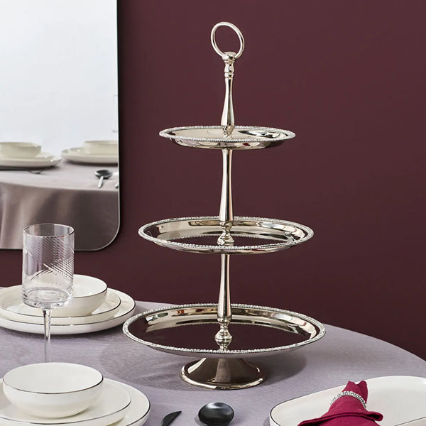 Karaca Home Majesty 3-Tier Serveerstandaard | RVS & Aluminium