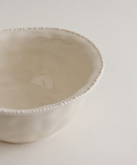 Piraye Pearls Saladekom Ø22,8 × 9,5 cm | Beige Keramiek 