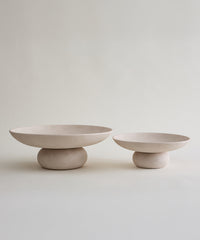 Terracotta Schaal op Voet 30-40 cm | Decoratieve Serveerschaal
