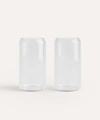 Canna Blikvorm Glazen 350ml | Set van 2 | Borosilicaatglas
