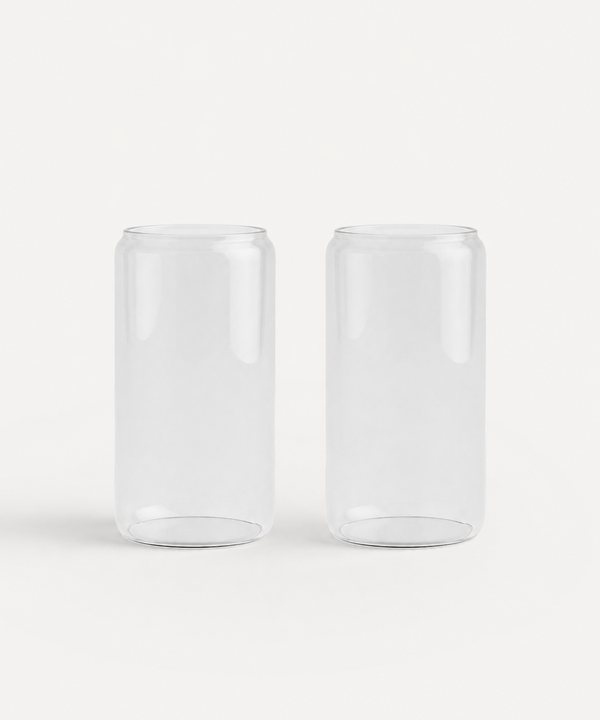 Canna Blikvorm Glazen 350ml | Set van 2 | Borosilicaatglas