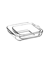 Pasabahce Borcam ovenschaal vierkant | 2 stuks | 1950+3200 cc