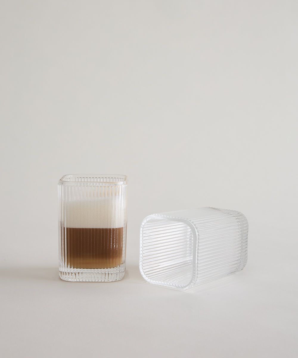 Ripple Kare Drinkglas 200 ml | Set van 6 | Geribbeld Glas