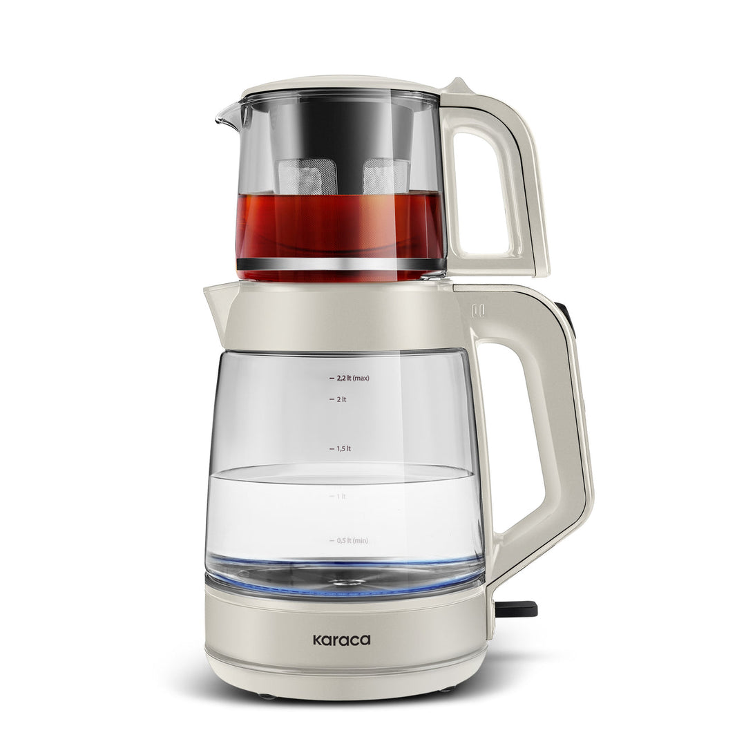Karaca Glass Tea XL 2-in-1 Glazen Theemachine & Waterkoker | Starlight