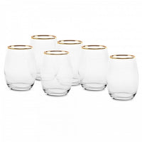 Pasabahce Amber Golden Touch drinkglazen 6 stuks – 350 ml