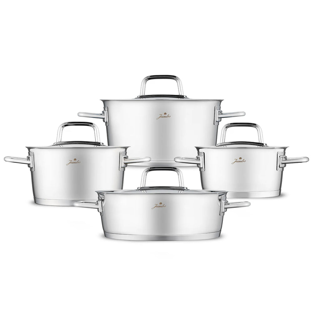 Jumbo Felix 8-delige RVS premium pannenset