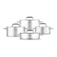 Jumbo Metalix 8-delige RVS premium pannenset