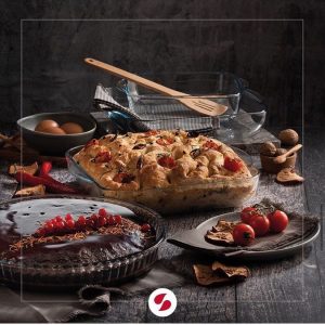 Pasabahce Borcam ovenschaal vierkant | 2 stuks | 1950+3200 cc
