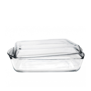 Pasabahce Borcam ovenschaal met deksel rechthoekig - 1950 cc