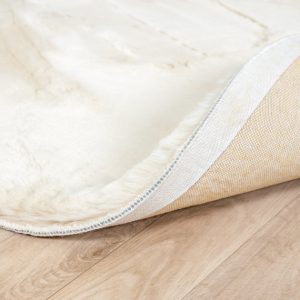 Softy collection hoogpolig rabbit zacht vloerkleed rond beige