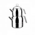 Korkmaz Mega theepot - 18/10 Cr-Ni rvs - (1.3 L+3.0 L)