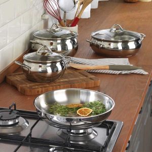 Korkmaz tombik 9-delig pannenset