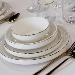 Bricard Lunel 27-delig servies set - Wit/goud