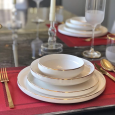 Bricard Lunel 27-delig servies set - Wit/goud