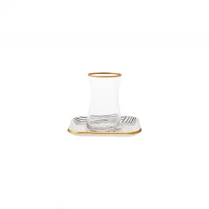 Karaca Black Noir 6-persoons 12-delige theeglazen set