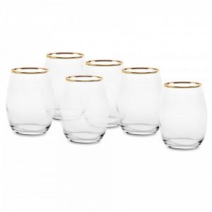 Pasabahce Amber Golden Touch drinkglazen 6 stuks - 350 ml