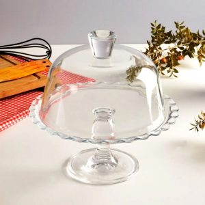 Pasabahce Petite Patisserie taartplateau met deksel - 26,4 cm