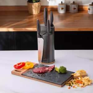 Karaca Retro Antraciet 6-delige messenset