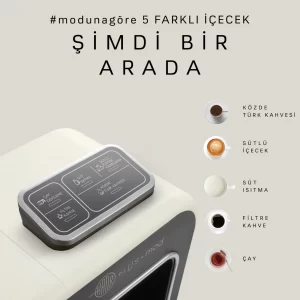 Karaca Hatır Plus Mod 5 in 1 koffie- en theemachine - crème