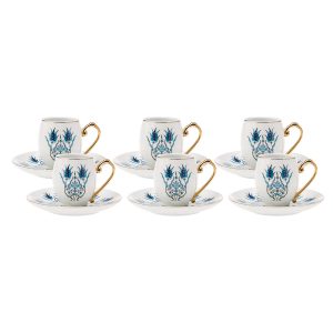 Karaca Iznik 6 persoons koffiekopjes set 90 ml