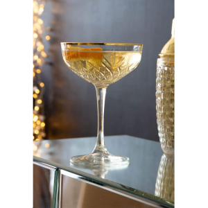 Pasabahce Timeless Golden Touch champagne glazen 4 stuks - 255 cc