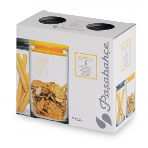 Pasabahce Breakfast voorraadpot met deksel 2 stuks - 730 cc