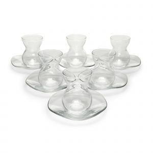 Pasabahce Dantel 12-delige theeglazen set met onderzetters